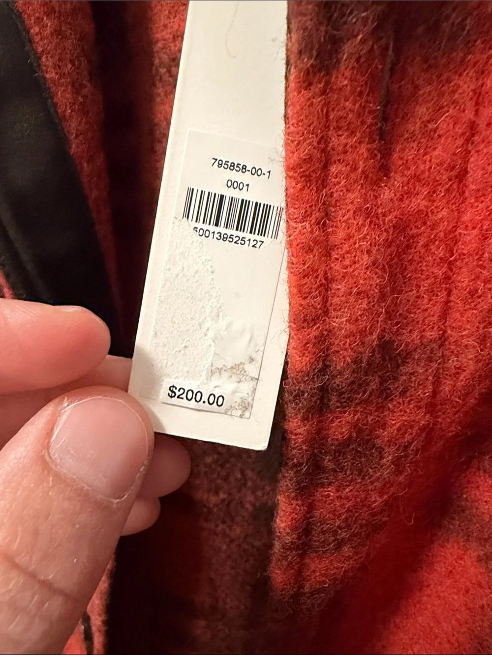 Banana Republic Red & Black Plaid Wool-Blend Shacket